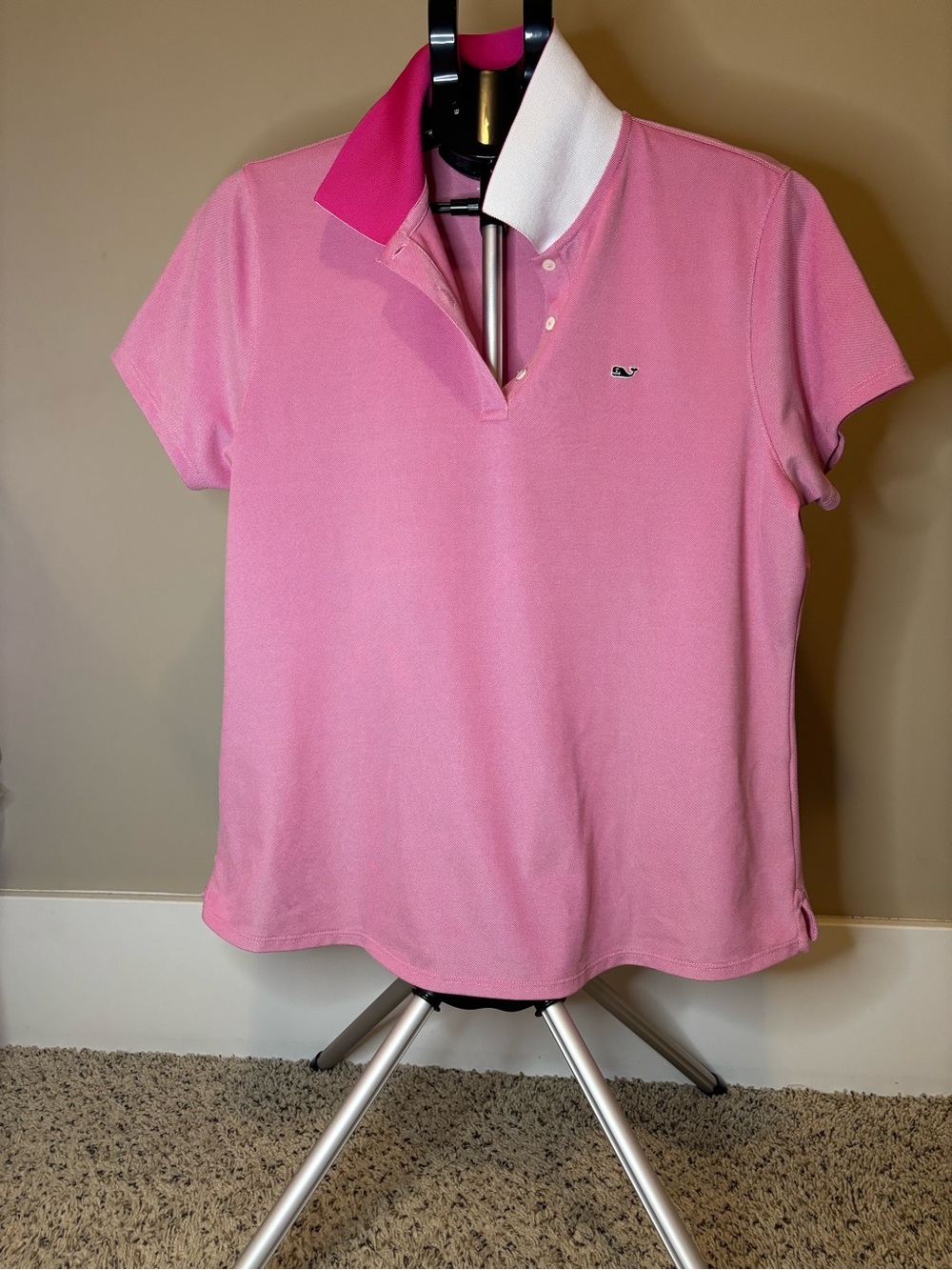 Vineyard Vines Men’s Performance Polo XL Pink Short Sleeve Golf Shirt